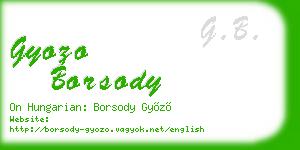 gyozo borsody business card
