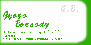 gyozo borsody business card